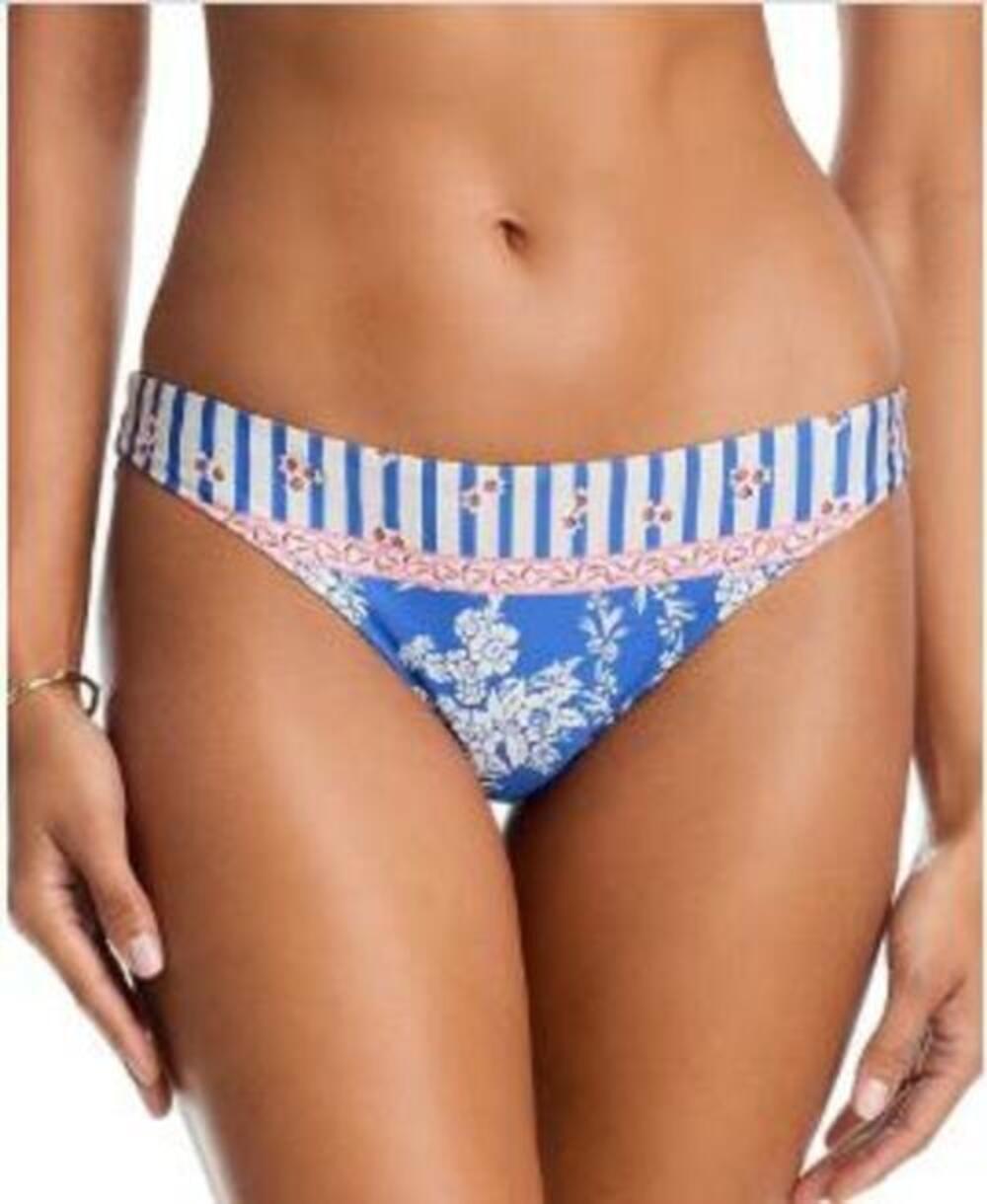 Agua Bendita Women's Multiclr Lola Palacio Printed Low Rise Bikini Bottom S NWT